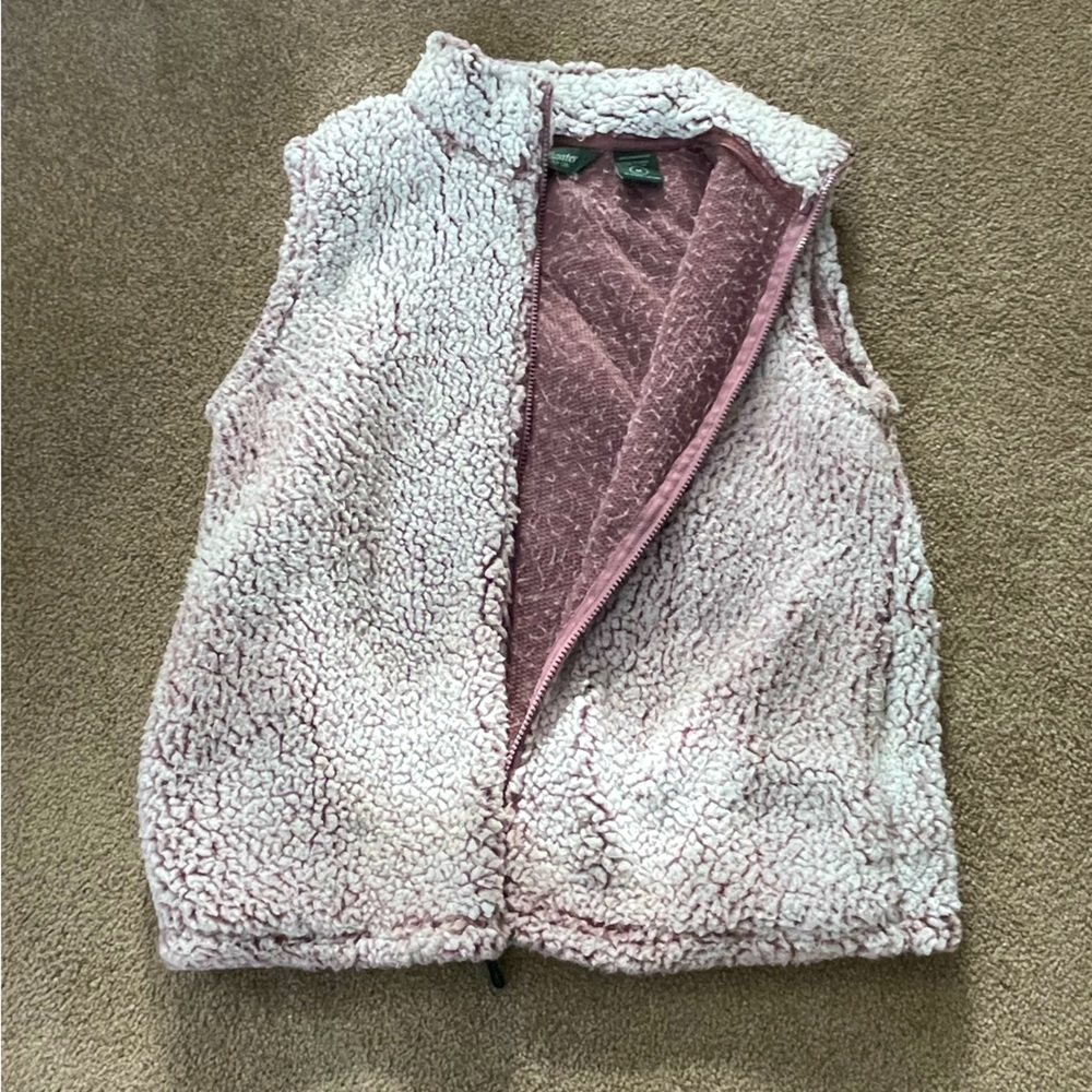 Maroon fuzzy vest